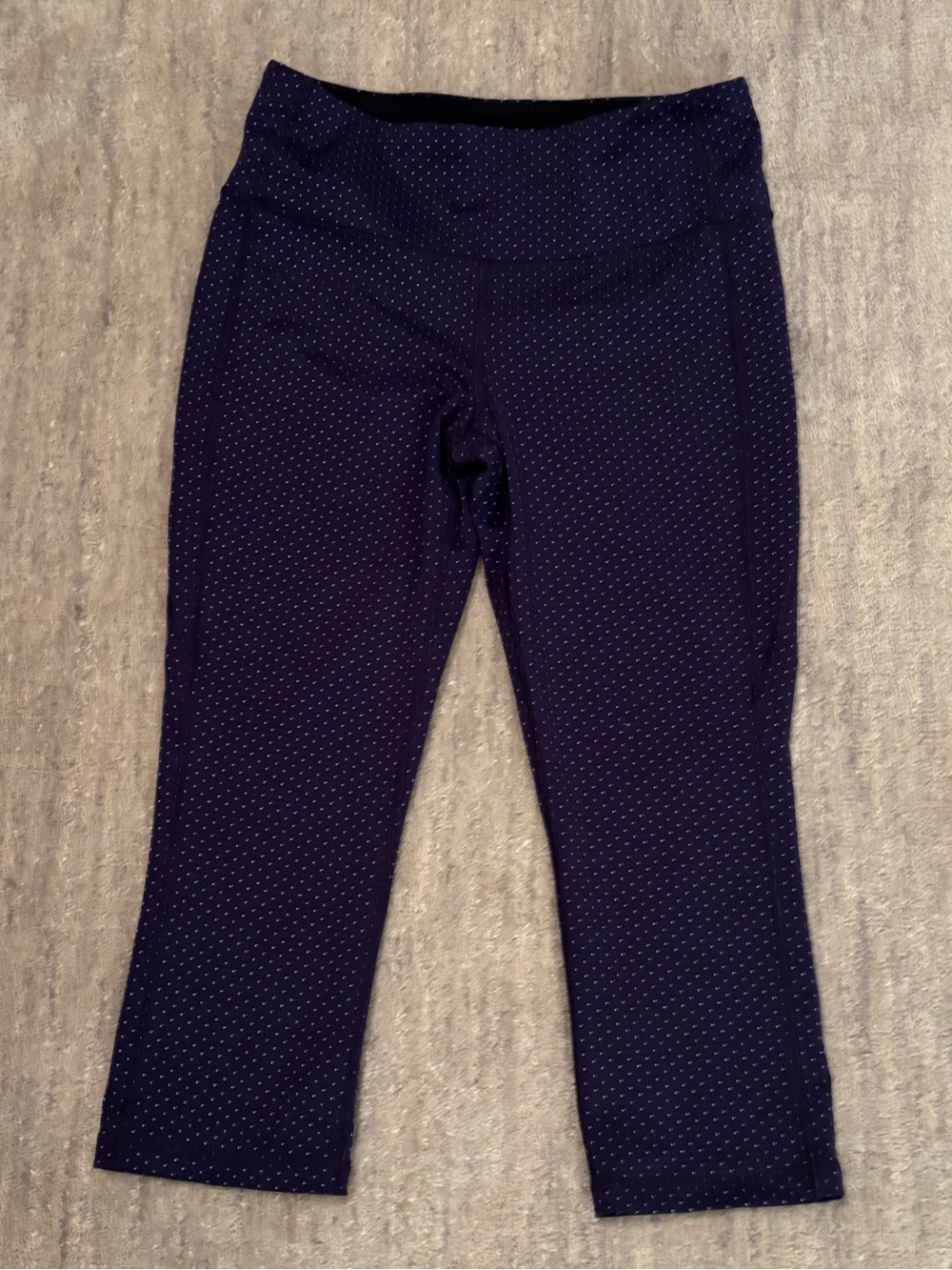 Lucy Navy Polka Dot Capri Leggings